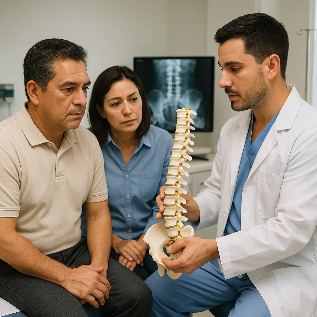 Cirugía de Columna con Monitoreo Neurofisiológico en Los Girasoles, Coyoacán, Ciudad de México: equipo y paciente en quirófano | Clínica Spine