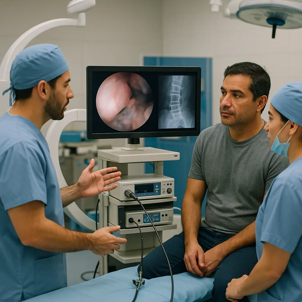 Cirugía de Columna Mínimamente Invasiva en Ciudad de México paciente en evaluación | Clínica Spine