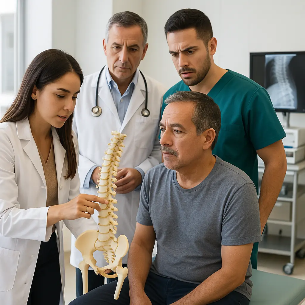 Cirugía de Escoliosis en Adultos en Narvarte Poniente, Benito Juárez, Ciudad de México - equipo médico en quirófano | Clínica Spine