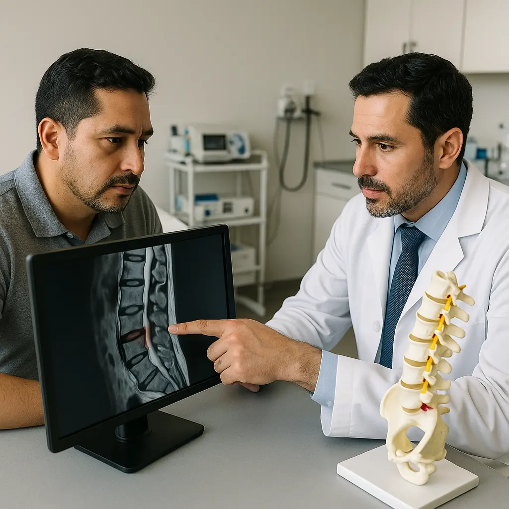 Cirugía Endoscópica de Columna Vertebral Ciudad de México Del Valle Centro paciente en evaluación | Clínica Spine