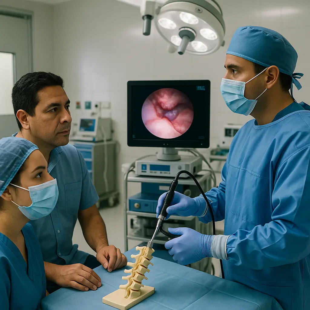 Cirugía Endoscópica de Columna Vertebral en Roma Norte, Cuauhtémoc con equipo quirúrgico | Clínica Spine