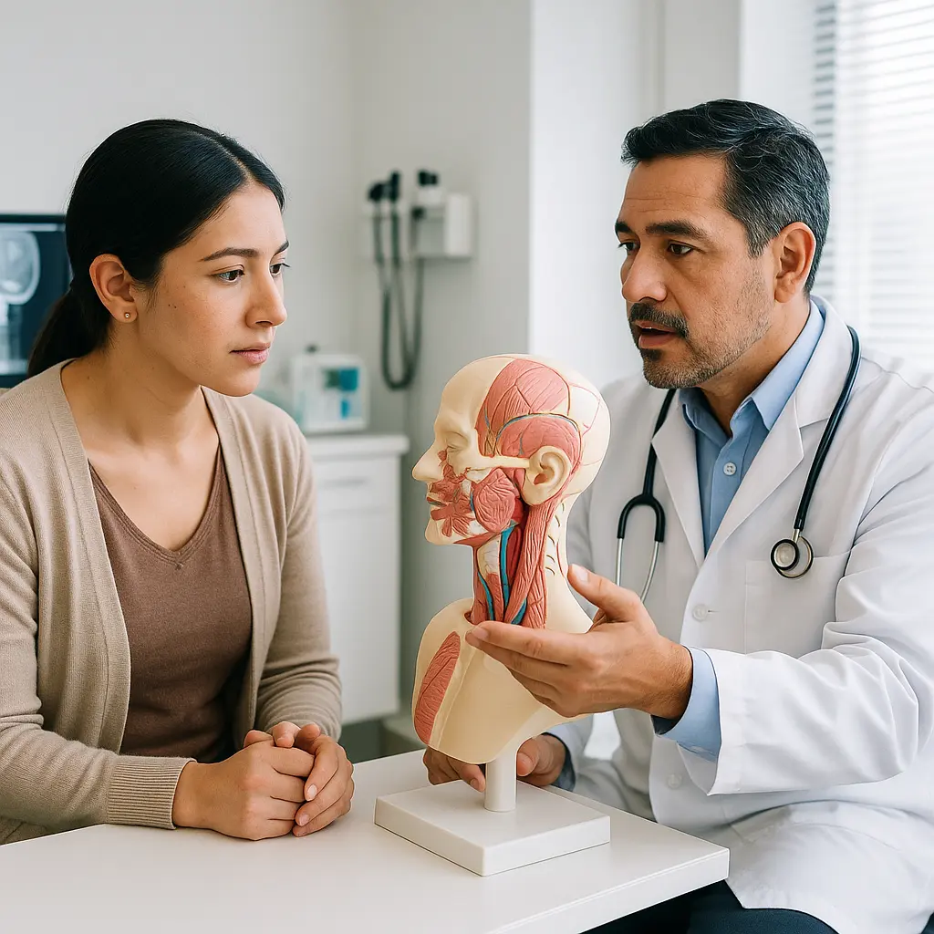 Cirujano de cabeza y cuello en Del Valle Sur, Benito Juárez atendiendo paciente | Clínica Spine